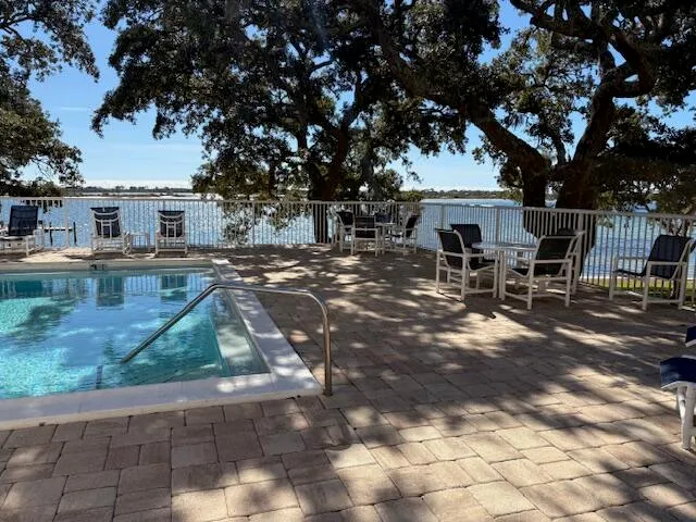 a view of a outdoor space with a patio