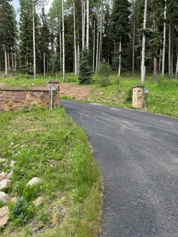 a view of backyard with green space