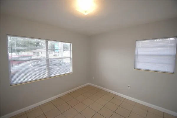 an empty room with a window