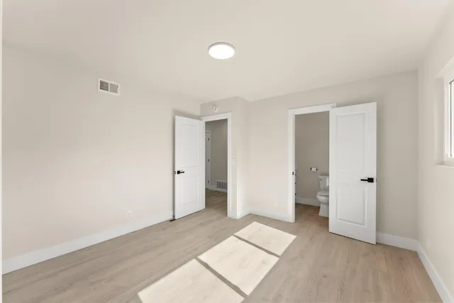 an empty room with a window