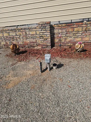 a view of a terrace with a yard