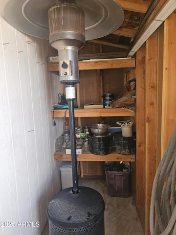 a view of storage and utility room