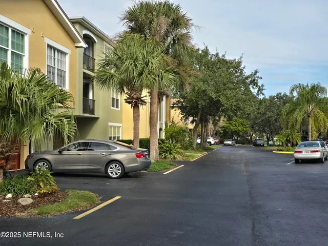 a car parked in front of a house