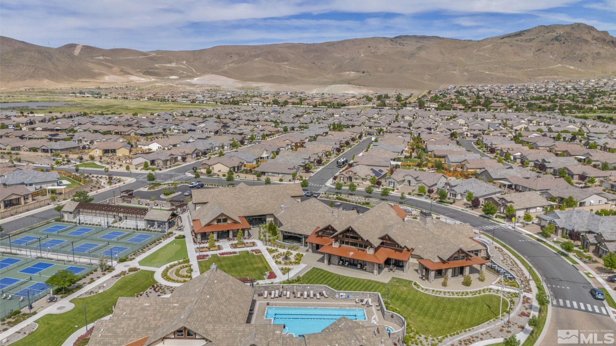 2013 Neviekay Lane Reno, NV 89521 - Photo 35 of 35 an aerial view of a house with a mountain