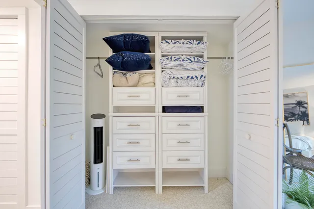 a view of a walk in closet