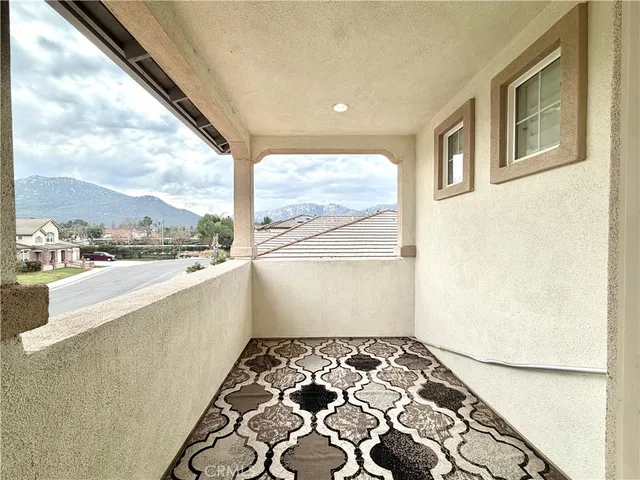 an empty room with a natural light