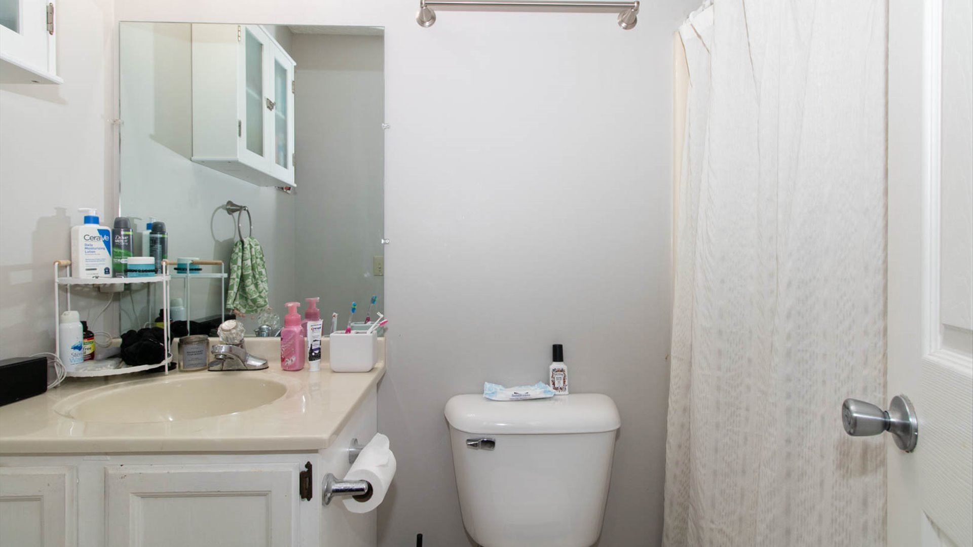 4 Shire Court Bloomington, IL 61701 - Photo 26 of 33 a bathroom with a sink a toilet and a mirror