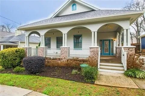 a front view of a house