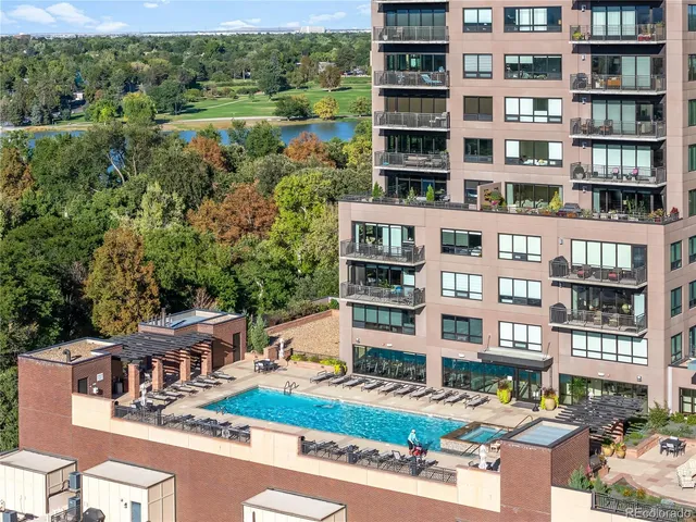 a aerial view of multi story residential apartment building