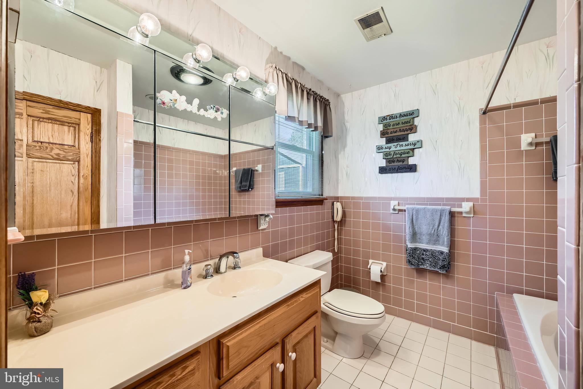 1722 Anne Avenue Baltimore, MD 21221 - Photo 16 of 28 a bathroom with a sink a toilet and mirror