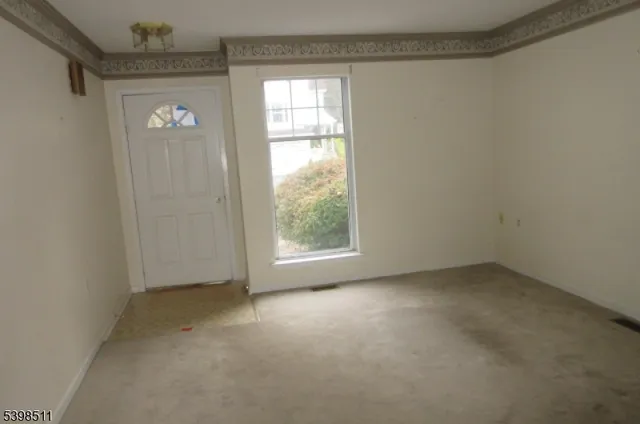 an empty room with a window