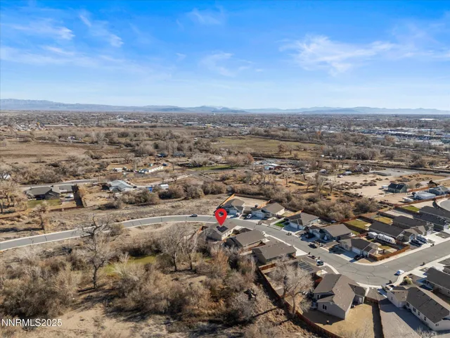 an aerial view of multiple house