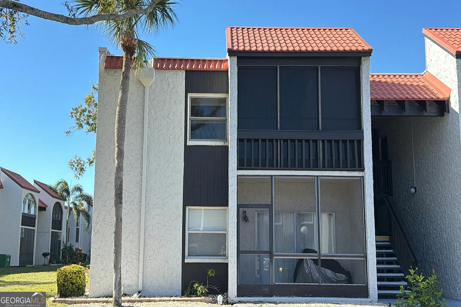 a front view of a house