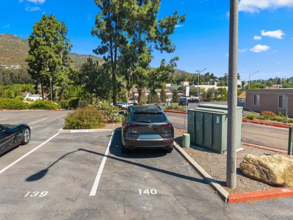 a car parked on the side of a street