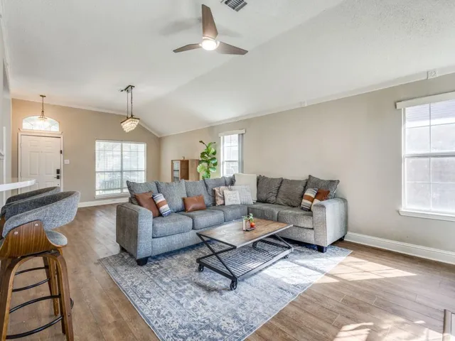 a living room with furniture or outdoor view and a window