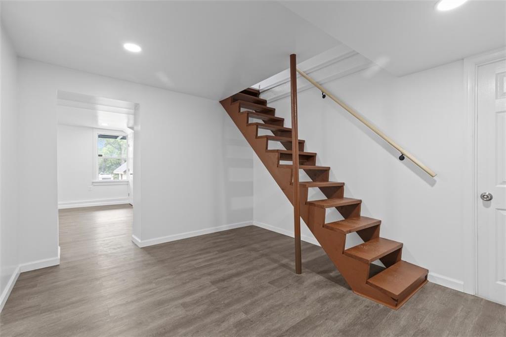 519 Center Street Carnegie, PA 15106 - Photo 30 of 44 a view of entryway with wooden floor and stairs