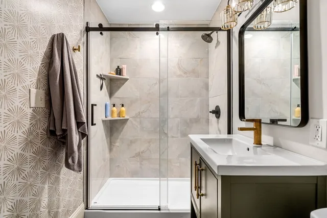 a workspace with furniture and wooden floor