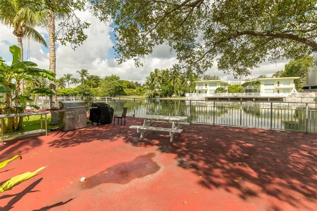 a view of a lake with houses