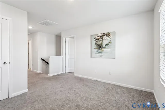 an empty room with closet