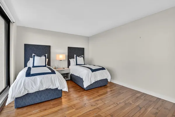 a view of a elevator and mirror