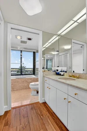 a view of a city street from a terrace