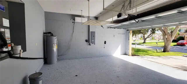 a view of a room with porch and windows