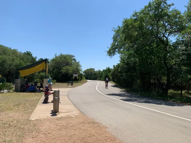 a park view with a entertaining space