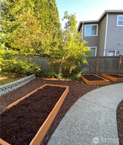 a view of a backyard
