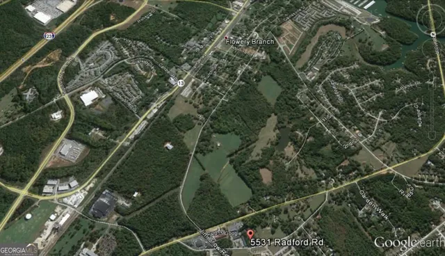 a view of a lush green field