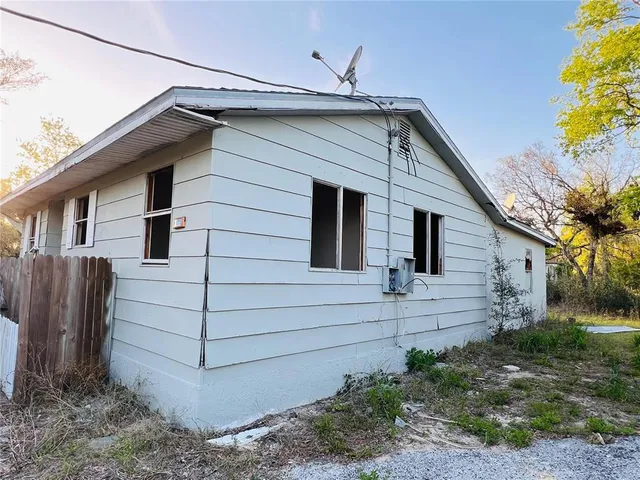 a backyard of a house
