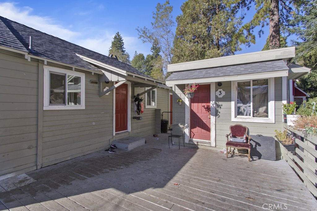 614 Forest Shade Road Crestline, CA 92325 - Photo 1 of 1 a view of a house with a patio