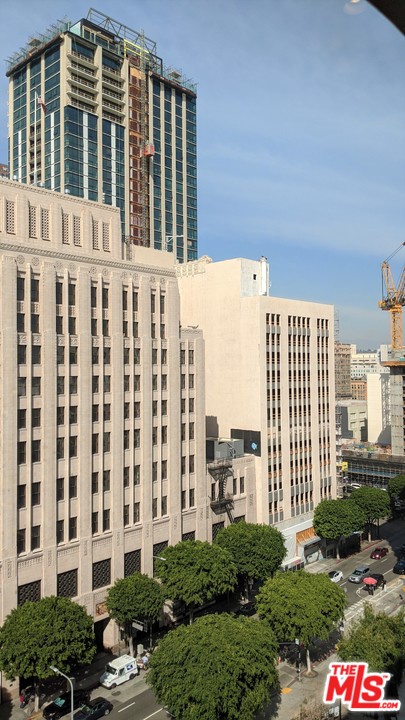 460 South Spring Street, Unit 1005 Los Angeles, CA 90013 - Photo 33 of 46 a front view of a building with a garden