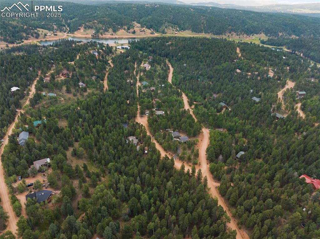 810 Ridge Road Divide, CO 80814 - Photo 8 of 26 an aerial view of residential houses with outdoor space and trees