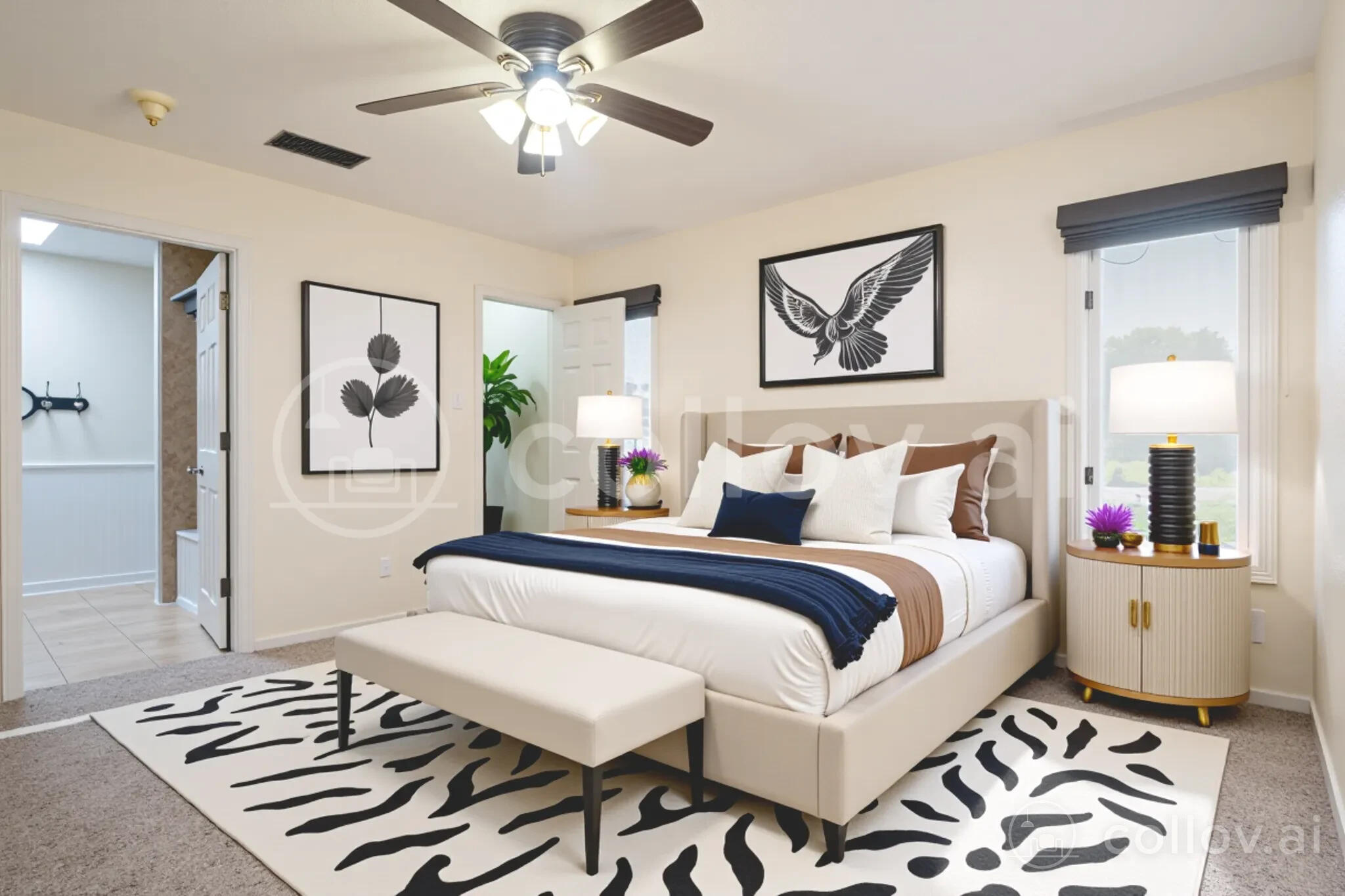 502 North Homestead Avenue Lubbock, TX 79416 - Photo 14 of 33 a bedroom with a bed and a chandelier