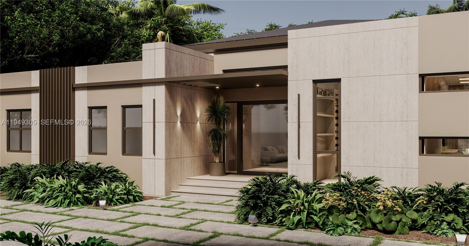 9400 Southwest 73rd Avenue Pinecrest, FL 33156 - Photo 2 of 7 a view of a white house with potted plants