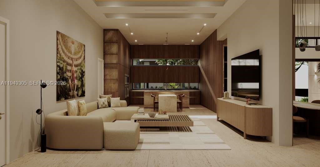 9400 Southwest 73rd Avenue Pinecrest, FL 33156 - Photo 6 of 7 a living room with furniture and a flat screen tv