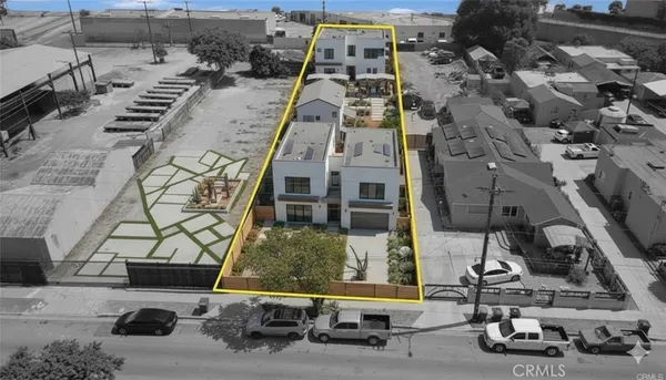 an aerial view of a city