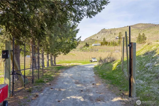a view of a yard with an outdoor space