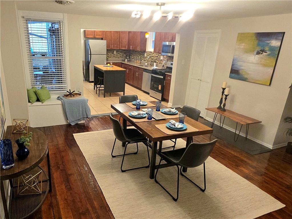 5232 Keystone Street Pittsburgh, PA 15201 - Photo 5 of 48 a view of a dining room with furniture and wooden floor