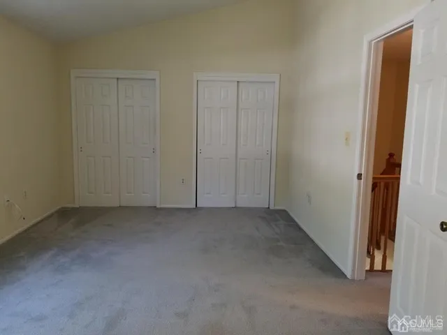 an empty room with closet