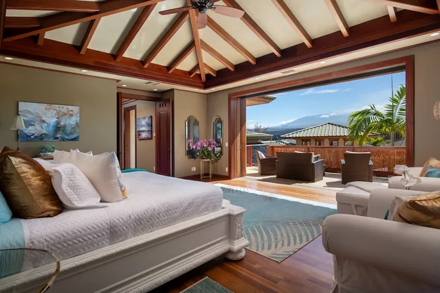 a outdoor living space with furniture and a fireplace