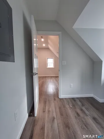 a white building with a window