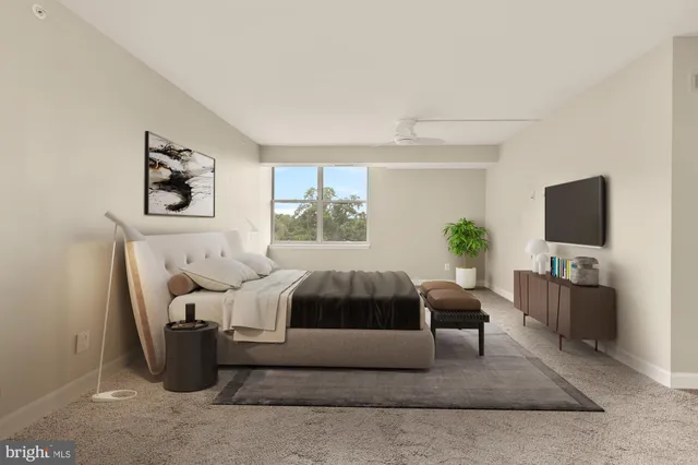 an empty room with a window