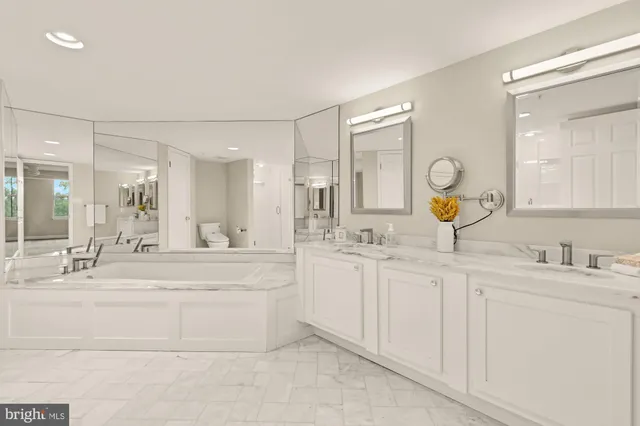 a bathroom with a shower and a toilet