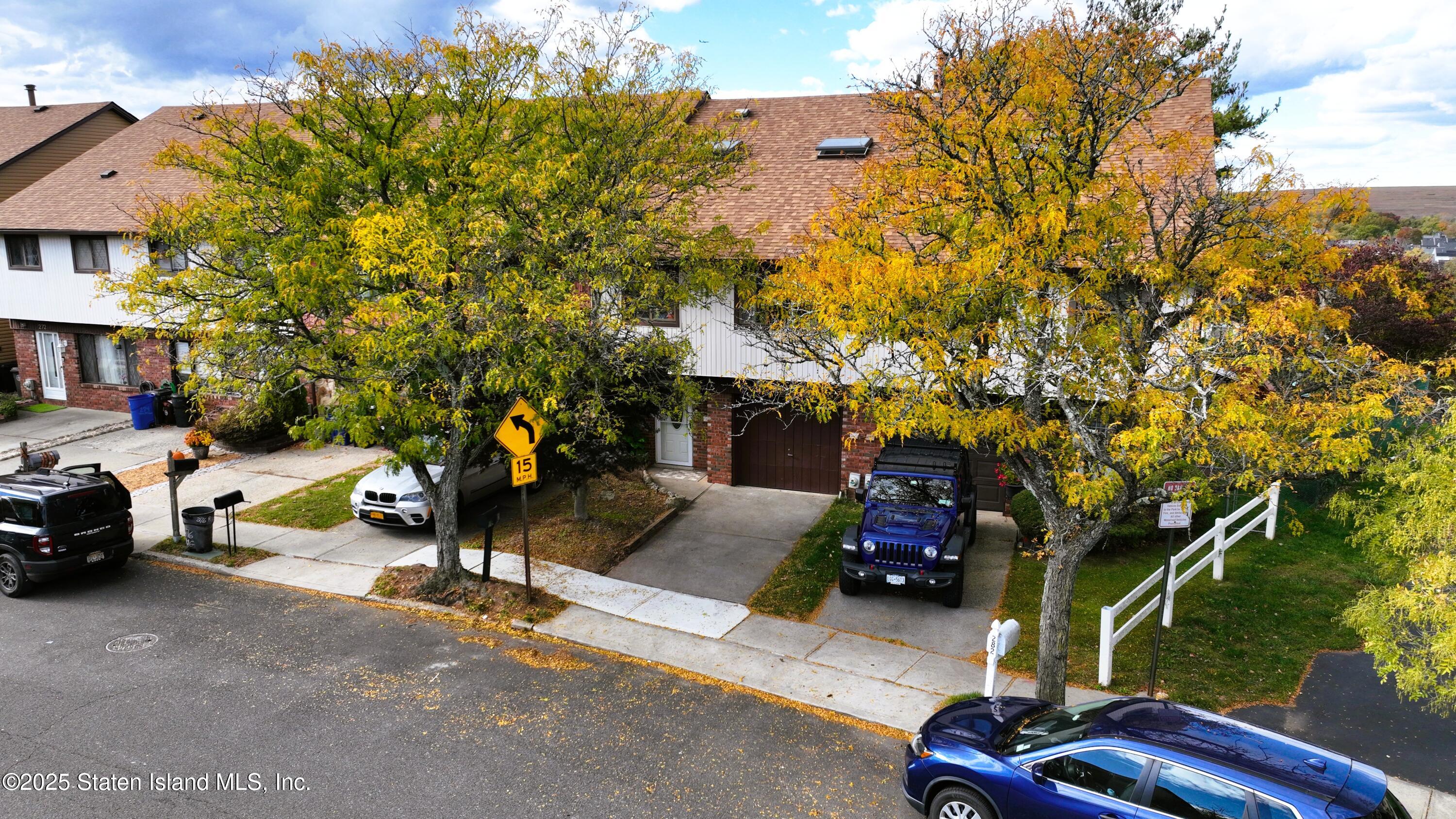 a car parked on the side of a street
