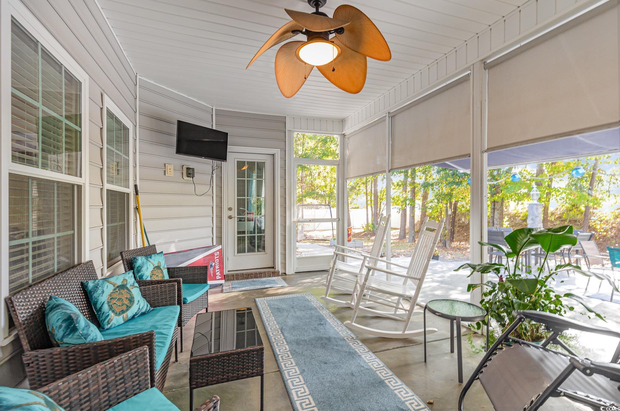 281 Marsh Tacky Loop Myrtle Beach, SC 29588 - Photo 29 of 39 Sunroom / solarium with ceiling fan