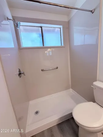 a bathroom with a toilet
