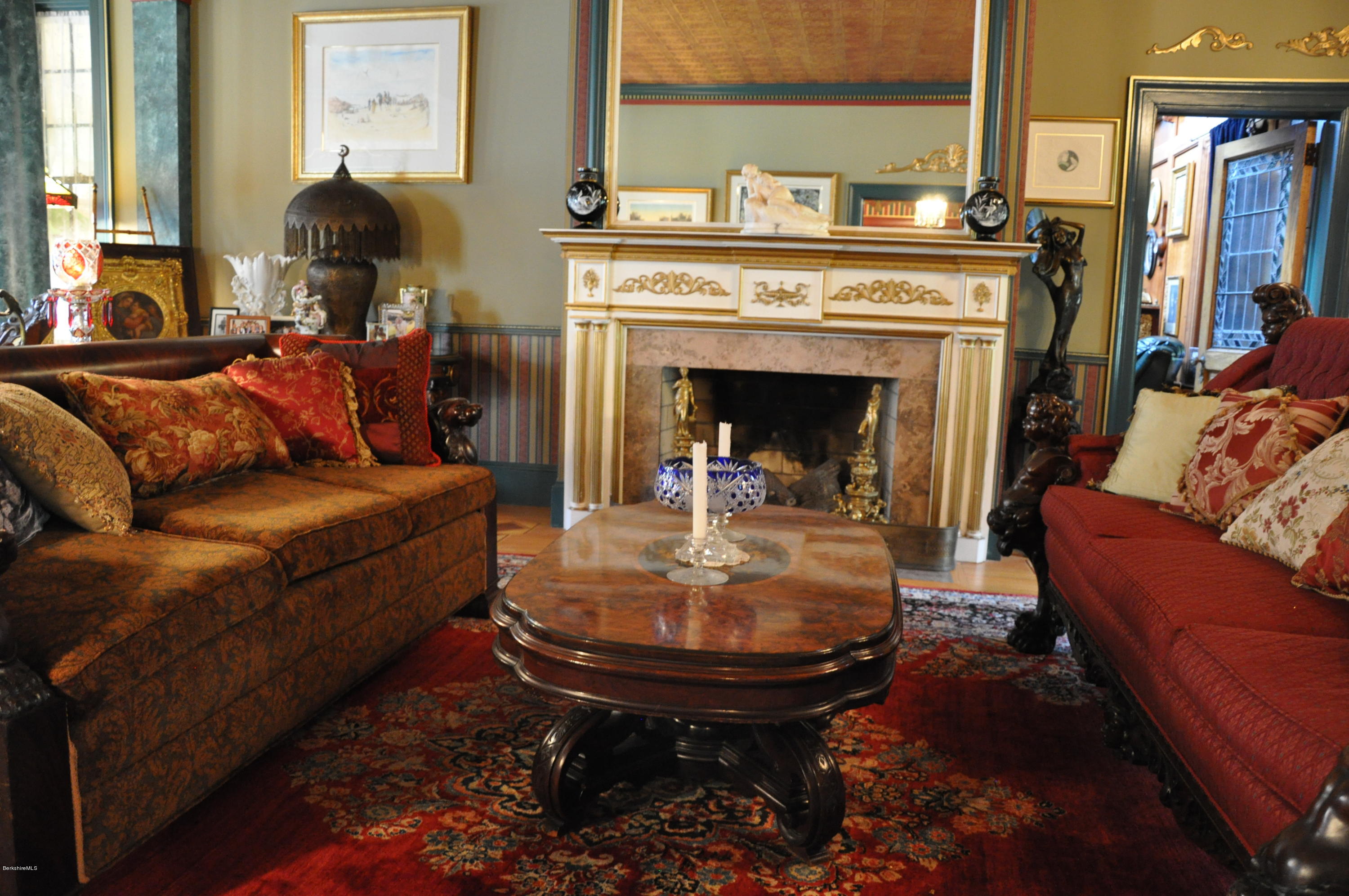 55 Maple Hill Road West Stockbridge, MA 01266 - Photo 16 of 63 a living room with furniture and a fireplace