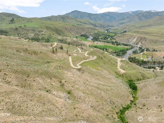 a view of an ocean with a mountain