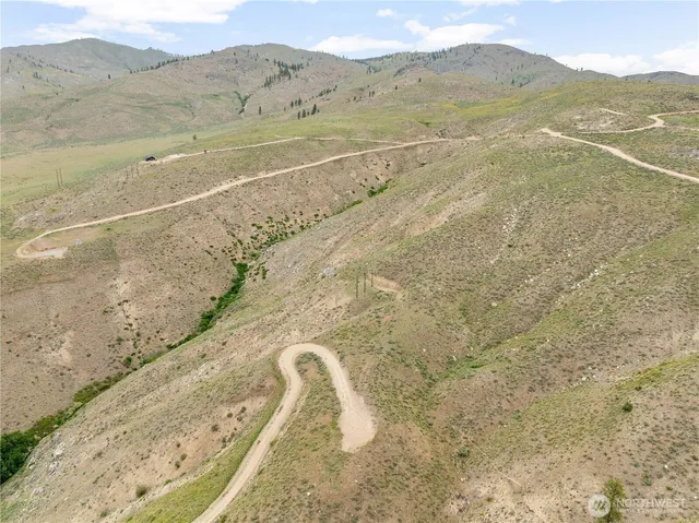 a view of a dry yard with mountain